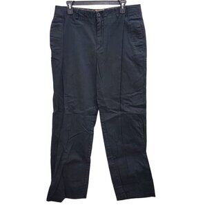 Point Zero Dimension Men's Y2K Black Pinstripe Flat Front Khaki Chino Pant 34x34